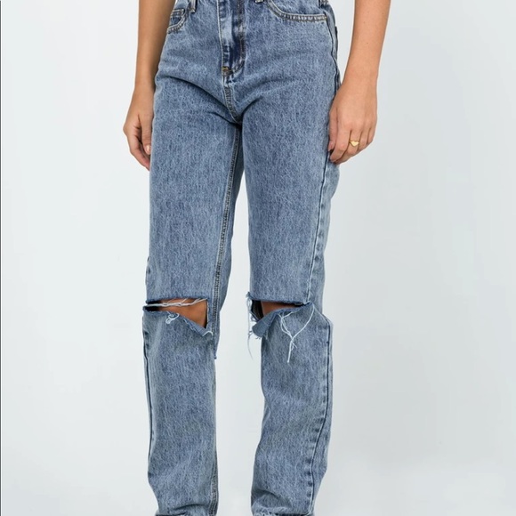 Intentions straight leg knee rip jeans - Picture 2 of 5